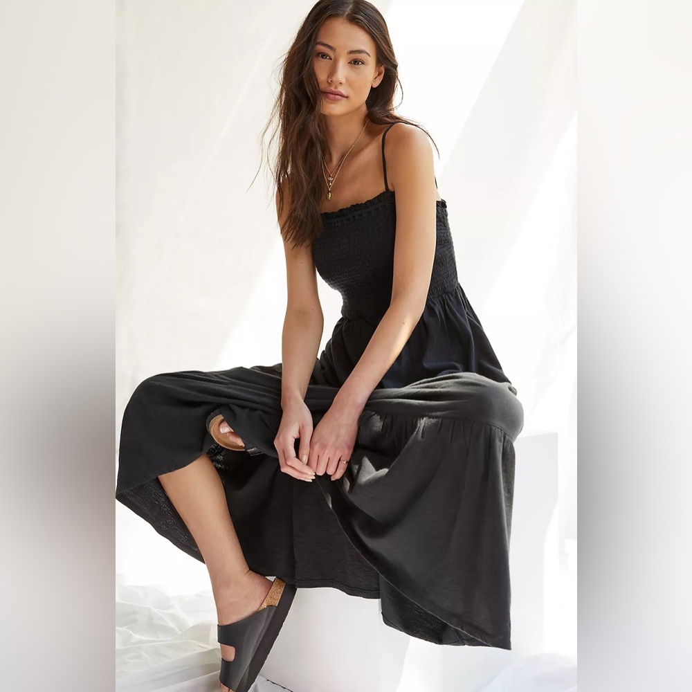 Anthropologie black maxi dress